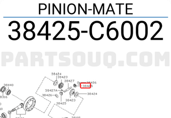 Nissan 38425C6002 PINION-MATE