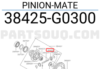 Nissan 38425G0300 PINION-MATE