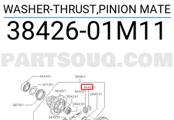 Nissan 3842601M11 WASHER-THRUST,PINION MATE