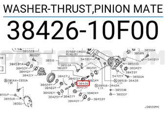 Nissan 3842610F00 WASHER-THRUST,PINION MATE