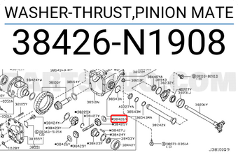 Nissan 38426N1908 WASHER-THRUST,PINION MATE