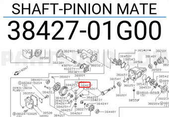 Nissan 3842701G00 SHAFT-PINION MATE