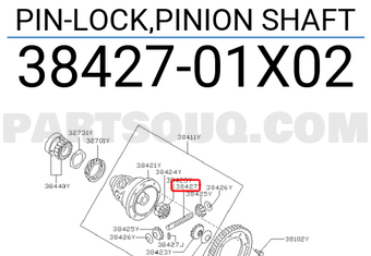 Nissan 3842701X02 PIN-LOCK,PINION SHAFT