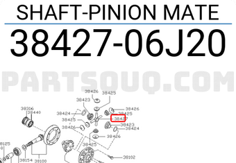 Nissan 3842706J20 SHAFT-PINION MATE