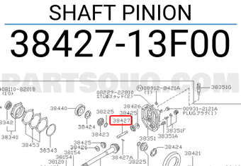 Nissan 3842713F00 SHAFT PINION