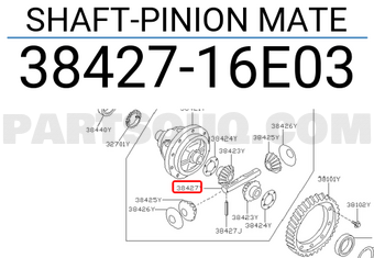 Nissan 3842716E03 SHAFT-PINION MATE
