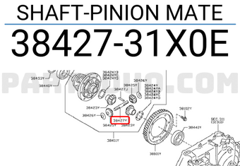 Nissan 3842731X0E SHAFT-PINION MATE