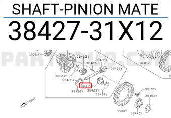 Nissan 3842731X12 SHAFT-PINION MATE