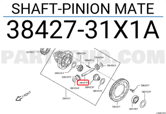 Nissan 3842731X1A SHAFT-PINION MATE