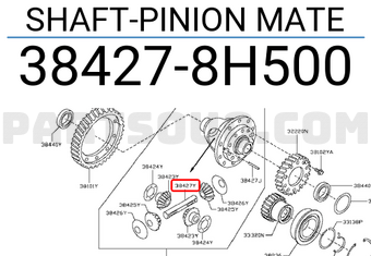 Nissan 384278H500 SHAFT-PINION MATE