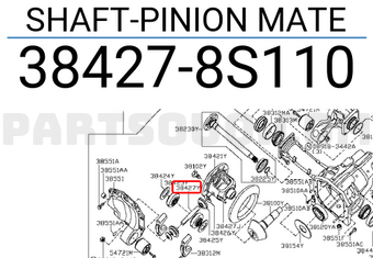 Nissan 384278S110 SHAFT-PINION MATE