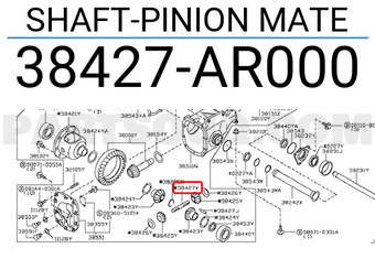 Nissan 38427AR000 SHAFT-PINION MATE