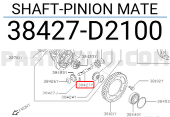 Nissan 38427D2100 SHAFT-PINION MATE
