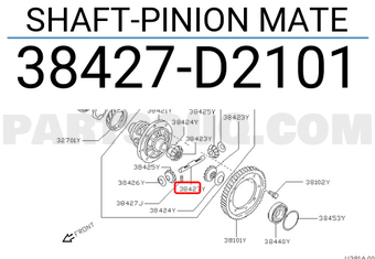 Nissan 38427D2101 SHAFT-PINION MATE