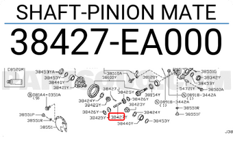 Nissan 38427EA000 SHAFT-PINION MATE