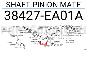 Nissan 38427EA01A SHAFT-PINION MATE