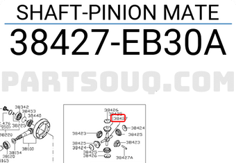 Nissan 38427EB30A SHAFT-PINION MATE