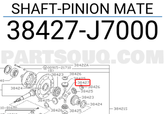 Nissan 38427J7000 SHAFT-PINION MATE