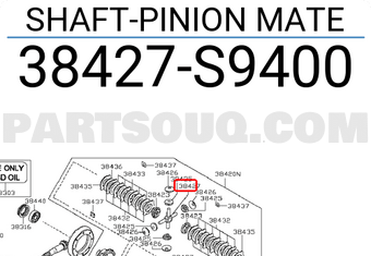 Nissan 38427S9400 SHAFT-PINION MATE