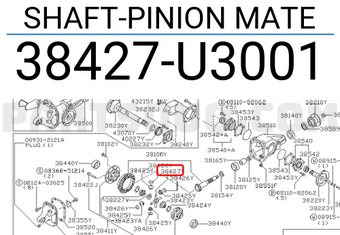 Nissan 38427U3001 SHAFT-PINION MATE
