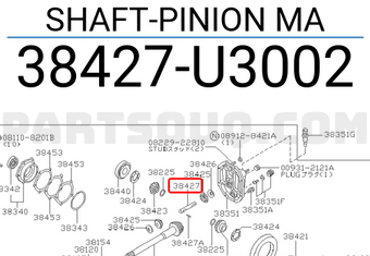 Nissan 38427U3002 SHAFT-PINION MA