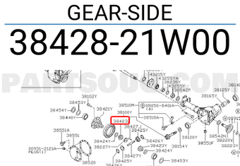 Nissan 3842821W00 GEAR-SIDE