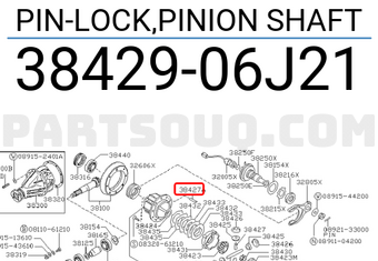 Nissan 3842906J21 PIN-LOCK,PINION SHAFT