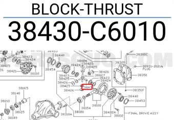 Nissan 38430C6010 BLOCK-THRUST