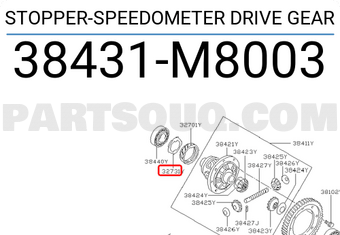 Nissan 38431M8003 STOPPER-SPEEDOMETER DRIVE GEAR