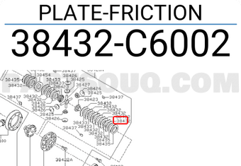 Nissan 38432C6002 PLATE-FRICTION