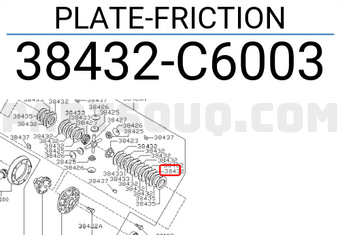 Nissan 38432C6003 PLATE-FRICTION