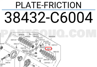 Nissan 38432C6004 PLATE-FRICTION
