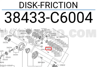 Nissan 38433C6004 DISK-FRICTION