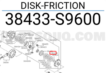 Nissan 38433S9600 DISK-FRICTION