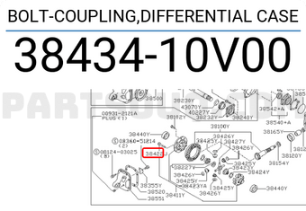 Nissan 3843410V00 BOLT-COUPLING,DIFFERENTIAL CASE