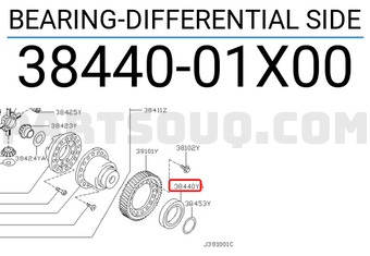 Nissan 3844001X00 BEARING-DIFFERENTIAL SIDE