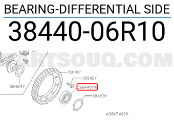 Nissan 3844006R10 BEARING-DIFFERENTIAL SIDE