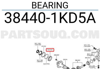 Nissan 384401KD5A BEARING