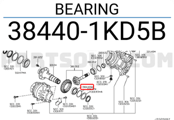 Nissan 384401KD5B BEARING