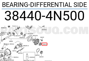 Nissan 384404N500 BEARING-DIFFERENTIAL SIDE