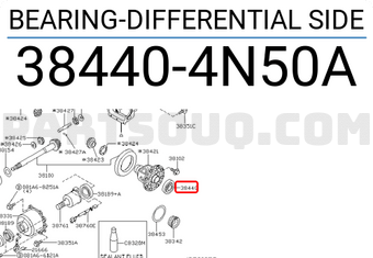 Nissan 384404N50A BEARING-DIFFERENTIAL SIDE