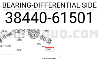 Nissan 3844061501 BEARING-DIFFERENTIAL SIDE