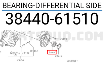 Nissan 3844061510 BEARING-DIFFERENTIAL SIDE