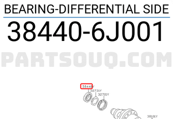 Nissan 384406J001 BEARING-DIFFERENTIAL SIDE