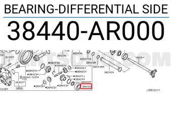 Nissan 38440AR000 BEARING-DIFFERENTIAL SIDE
