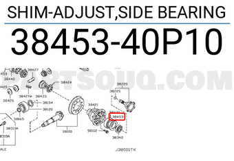 Nissan 3845340P10 SHIM-ADJUST,SIDE BEARING
