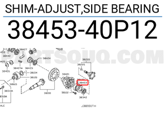 Nissan 3845340P12 SHIM-ADJUST,SIDE BEARING