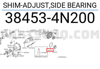 Nissan 384534N200 SHIM-ADJUST,SIDE BEARING