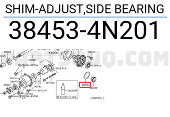 Nissan 384534N201 SHIM-ADJUST,SIDE BEARING
