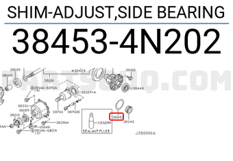 Nissan 384534N202 SHIM-ADJUST,SIDE BEARING